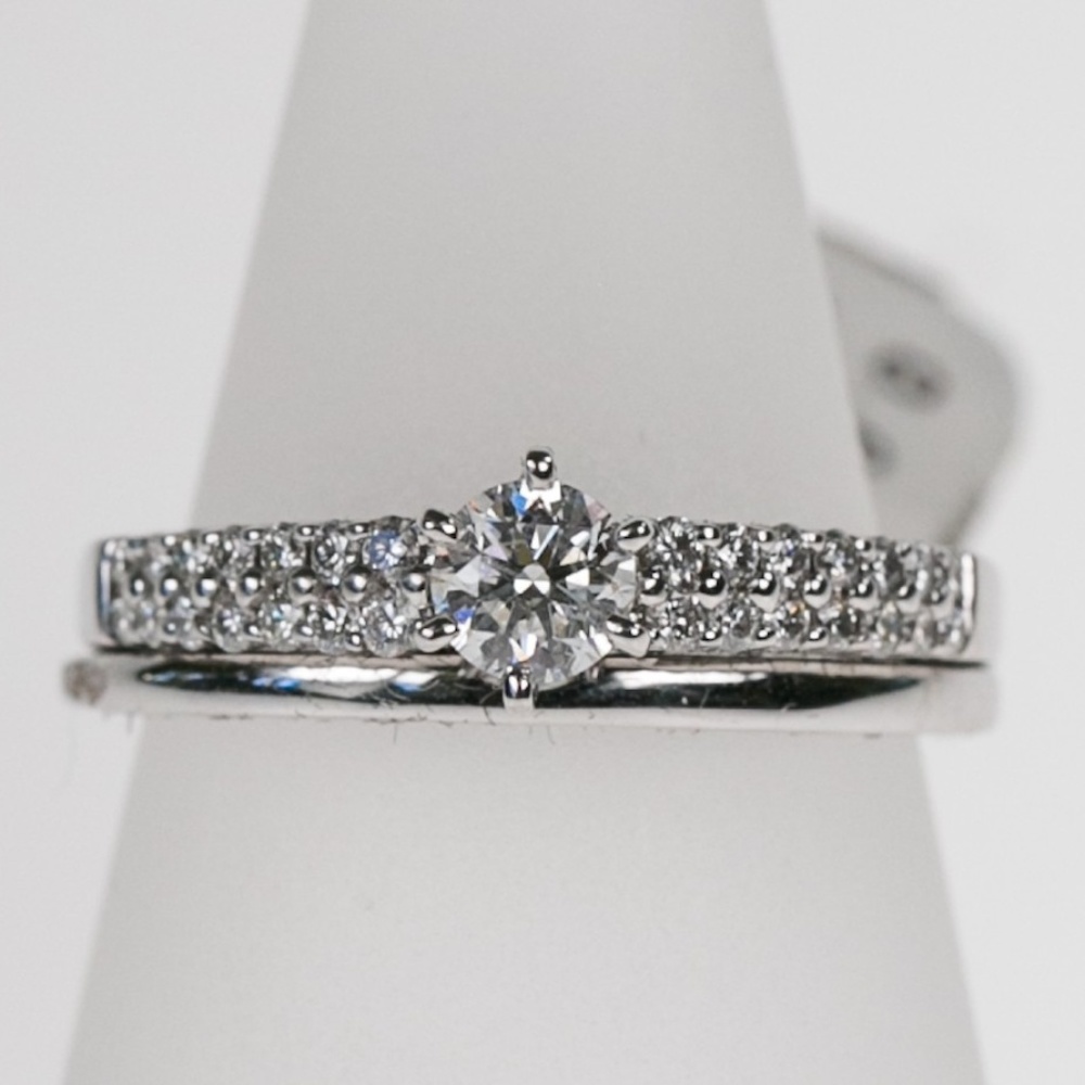 Simon & Goloub 14KW Gold Diamond Wedding Set NEW